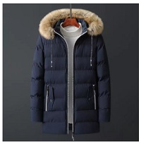 Áo khoác parka nam mũ lông cao cấp, chất liệu áo khoác phao siêu ấm dáng dài, có khóa túi và túi bên trong New 2021，áo ấm nam mùa đông