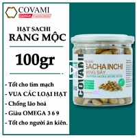 Đồ ăn vặt hạt Sachi Inchi hữu cơ rang mộc đã tách vỏ Covami 100gr - chuẩn xuất khẩu USA