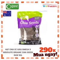 Hạt chia Úc giàu Omega 3 Absolute Organic Chia Seeds Raw 1kg