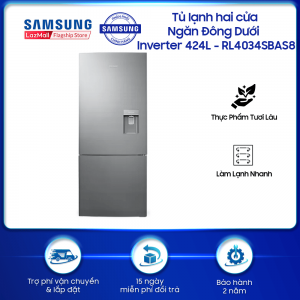Tủ lạnh hai cửa Ngăn Đông Dưới Samsung Inverter 424L - RL4034SBAS8 - REF