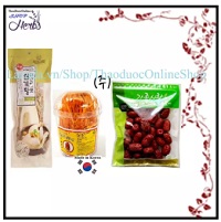 Bộ Thảo dược Rễ Hồng Sâm 70g, Đông Trùng hạ Thảo 45g và Táo đỏ 200g Hàn Quốc sấy khô (dùng ngâmrượu)