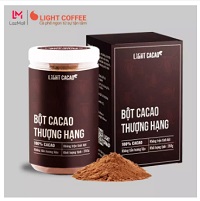 Bột cacao Thượng hạng Premiu-, nguyên chất không đường- tốt cho bé Light Cacao - Hũ 350g Cacao Premium