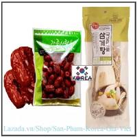 Combo Táo Đỏ Sấy Khô Korea 200g/gói + Dược Thảo Rễ Sâm Korea 70g/gói