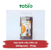 Hạt lanh nâu hữu cơ (500gram) - Pháp - TABIO