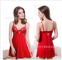 Váy Ngủ Tơ Lụa Tô Châu De300 (Đỏ)