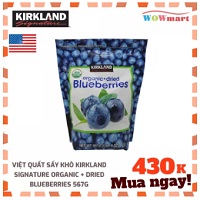 Việt Quất sấy khô Kirkland Signature Organic + Dried Blueberries 567g