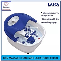 Bồn massage chân hồng ngoại làm nóng nước hãng Laica (Italy) PC1301 - Bồn ngâm mát xa chân thư giãn chăm sóc sức khỏe nhập khẩu châu Âu giá rẻ [TBYT H-Care]