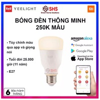 Bóng Đèn Thông Minh Yeelight white bulb V2- ánh sáng vàng/trắng- hỗ trợ Apple Homekit- điều khiển qua giọng nói- 10W 800 Lumens 10W-800lm- YLDP05YL- SHS Vietnam