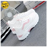 EASY RUB Giày thể thao nữ nhẹ nhàng thoáng khí màu trắng phong cách hàn Quốc - INTL
