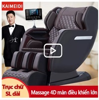 Ghế massage máy mát xa KAIMEIDI KM-Q9SL đa năng thông minh túi khí đầu mát xa cơ học 3D trục ghế SL (Màu đen phối vàng kim)