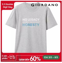 Giordano Áo thun tay ngắn in chữ làm bằng cotton 100% vải mềm mịn mang phong cách trẻ trung dành cho nam mẫu 01090215 - INTL