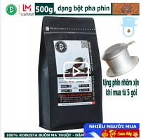 TRỢ GIÁ SỐC] gói 500gram Cà phê rang mộc Robusta Pha Phin đậm vị- mạnh, hậu ngọt - gói zipper - DUC ANH COFFEE