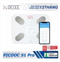 Cân sức khỏe thông minh PICOOC S1 Pro - Hàng chính hãng - Bảo hành 12 tháng - Kết nối Bluetooth với SmartPhone