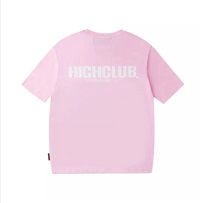 HIGHCLUB Basic Tee Pink/White