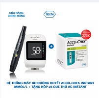 Hệ thống máy đo đường huyết Accu-Chek Instant mmol/L + Tặng Hộp 25 que thử AC Instant