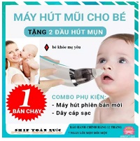 Máy hút mũi cho bé sơ sinh, máy hút mũi trẻ em- vệ sinh thông mũi tự động cho bé bi nghẹt, viêm - Máy Hút Mũi, Máy thông đờm trẻ em máy hút khỏe với 5 mức độ- BH 1 Đổi 1