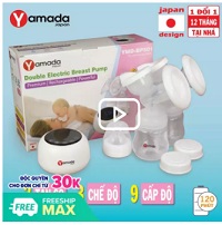 Máy hút sữa điện đôi Yamada Nhật Bản - Công nghệ Bionic+ pin sạc 120 phút- thay đổi tần số kép- BH 1 đổi 1 tại nhà 12 tháng