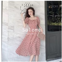 SALOME Pháp Dress Đối Với Phụ Nữ Polka Đầm Chấm Bi Vintage Dress 2020 New