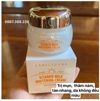 Kem dưỡng trắng ngừa mụn làm mờ thâm nám tàn nhang Vitamin Milk Whitening 55g nội địa Hàn Quốc xách tay