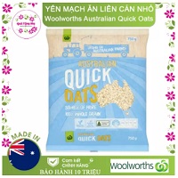 Yến mạch ăn liền Woolworths Australian 750g Quick Oats Cán Nhỏ - yến mạch ăn kiêng [Hàng Nội Địa Úc]
